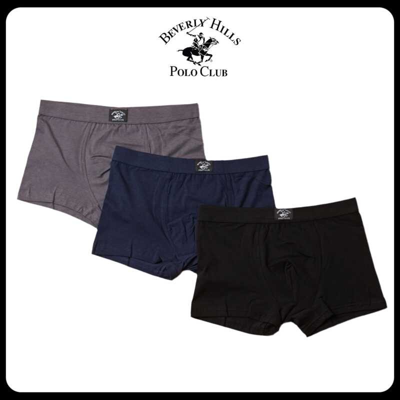 U-Wear Men’s Cotton Underwear Boxer Shorts 3 Pack Briefs For Men, Black/Navy/White, XXL