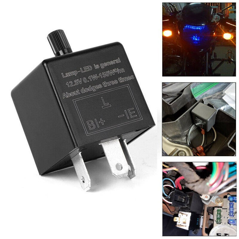 [GTH] 3Pin LED Adjustable Motorcycle Flasher Relay Turn Signal
