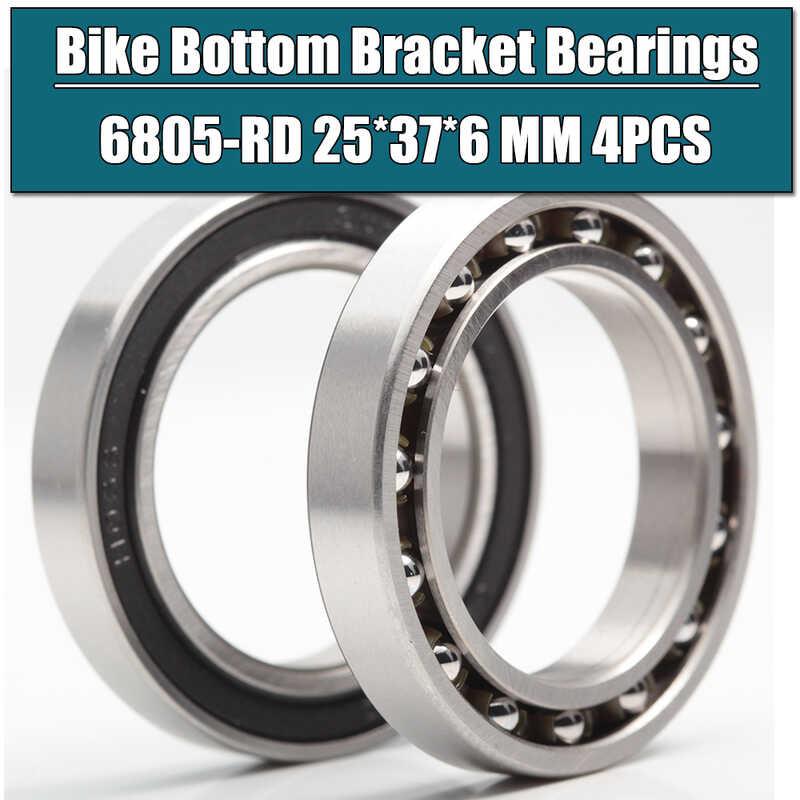 Bearing (4 6805-Rd Pcs) 25*37*6 Mm 6805Rd Dedicated Bike Bottom Bracket ...