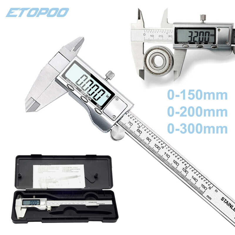 Stainless 0150/200/300Mm Steel Vernier Caliper Electronic Measure