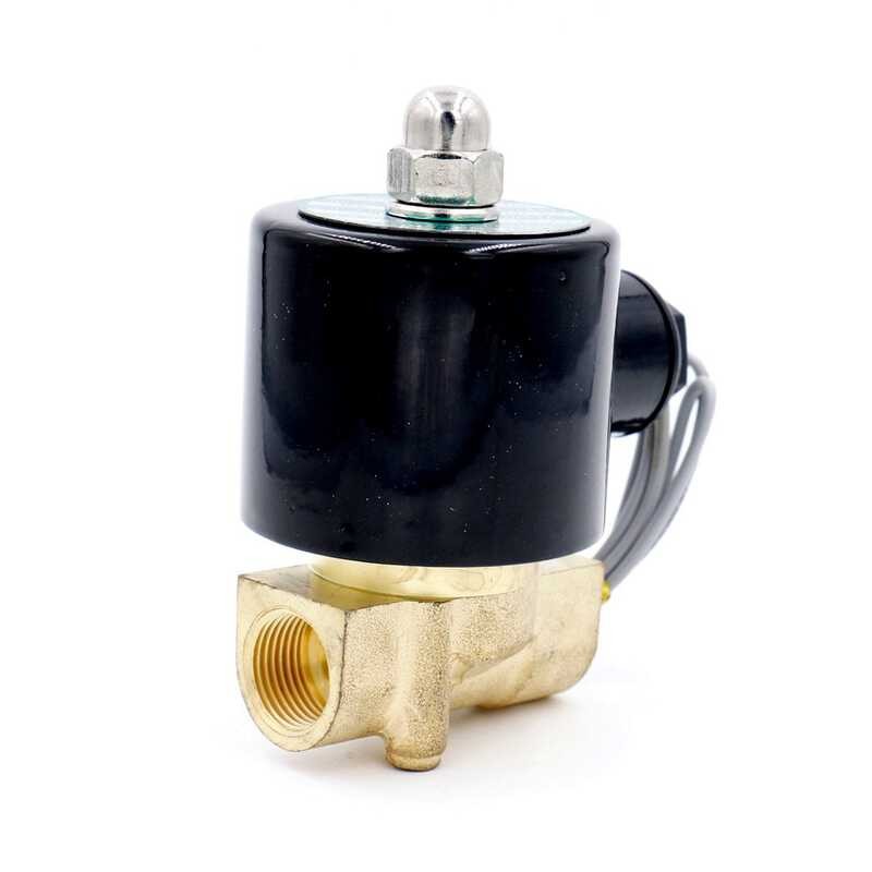 Électrovanne Pneumatique Baomain 3/8 Pouce - Laiton, Normalement Ouverte, 2 Voies AC 220V