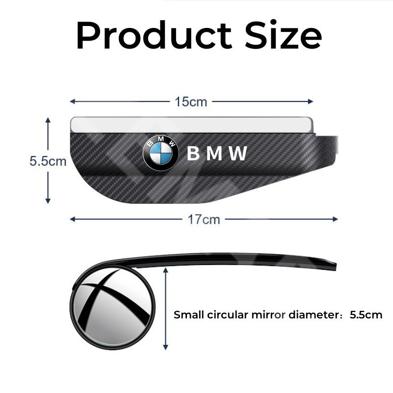 2 Pcs/Set Car Rear View Mirror Rain Eyebrow Visor Blind Spot Rearview ...