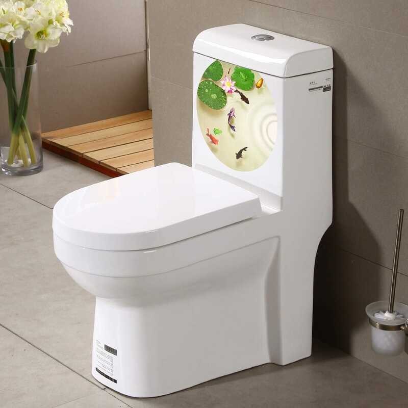 toilet seat 3D sticker decal, waterproof detachable toilet cover decal ...
