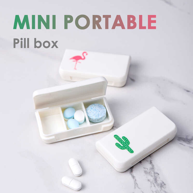 Grupheaso Box Tablet Cactus Leaf Pill Dispenser Medicine Boxes ...