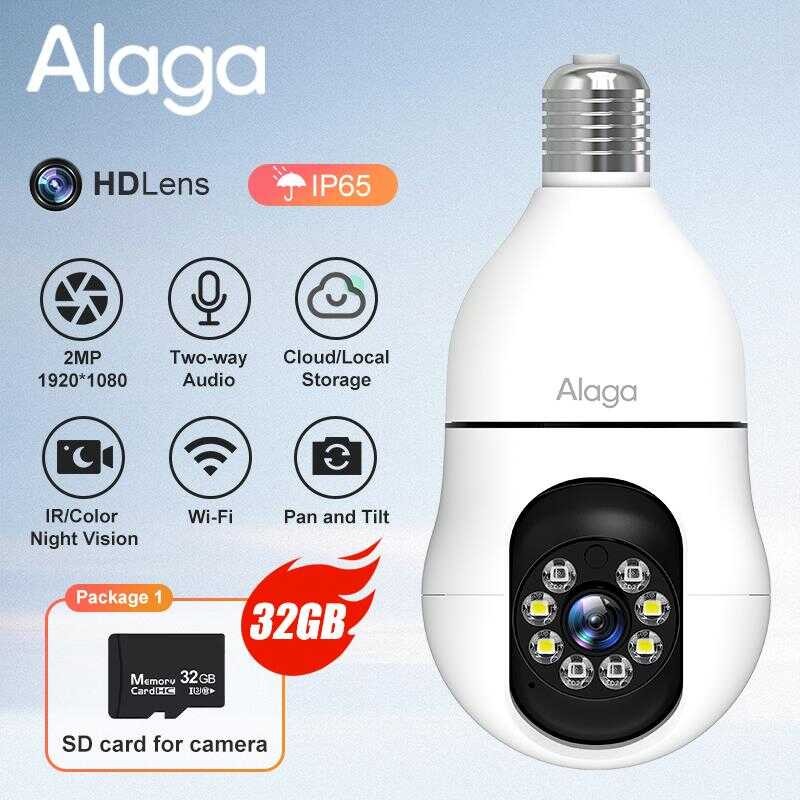 Alaga 32Gb Camera Wifi 360° Panoramic TV Smart HD 1080P Security ...