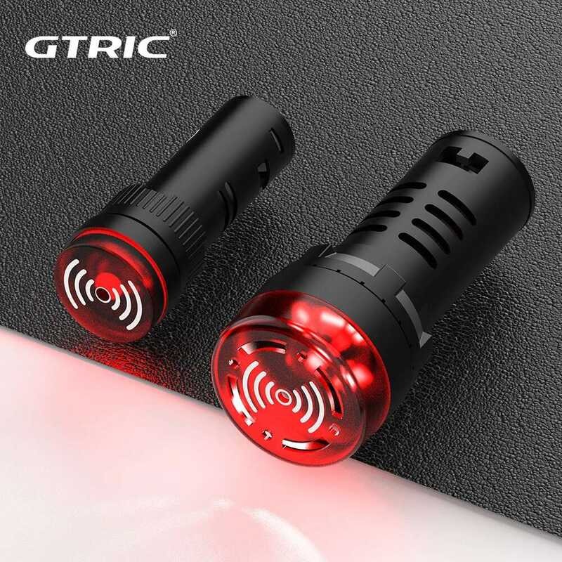 W GTRIC Flash LED Alarm Intermittent Sound Indior Buzzer 12/24/110/220V ...
