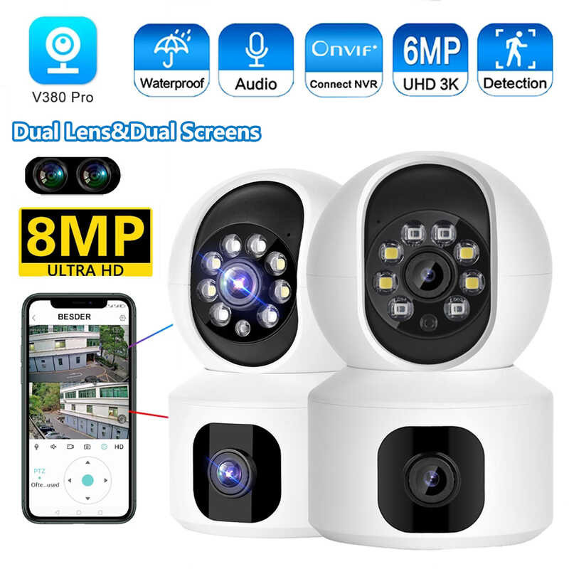 2025 BUY TAKE V380 Pro 8MP 5G Outdoor Lens Dual Screens CCTV Camera ...