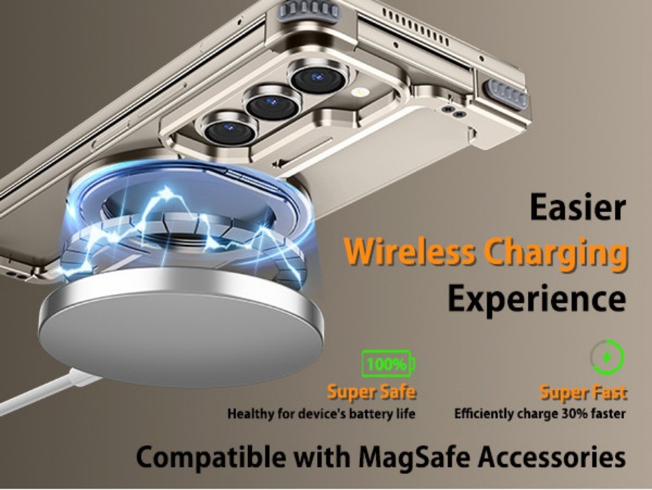 OATSBASF Borderless Metal Phone Case w/ 360° Rotate Bracket for Samsung