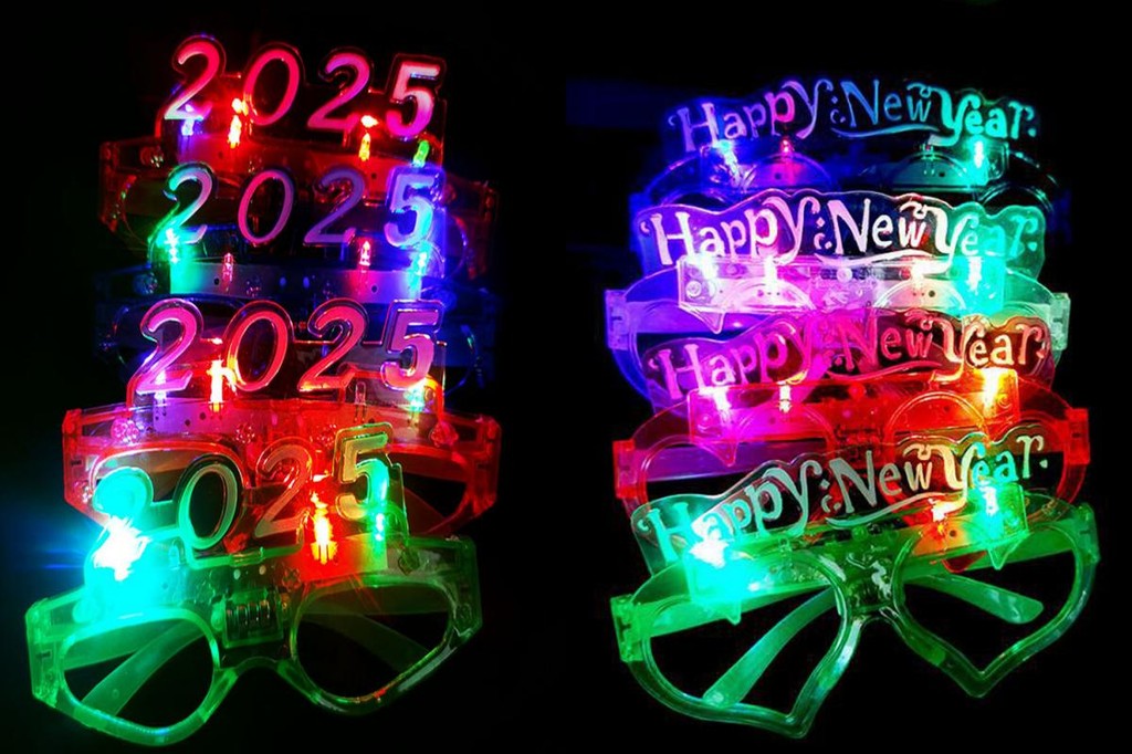 SAND Festive Party Glasses Flashing Led Eyeglasses 2025 Christmas