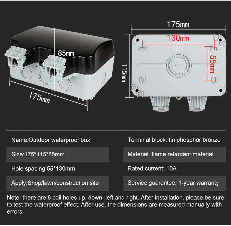 Socket Waterproof Outlet Outdoor Waterproof Rainproof Power Socket ...