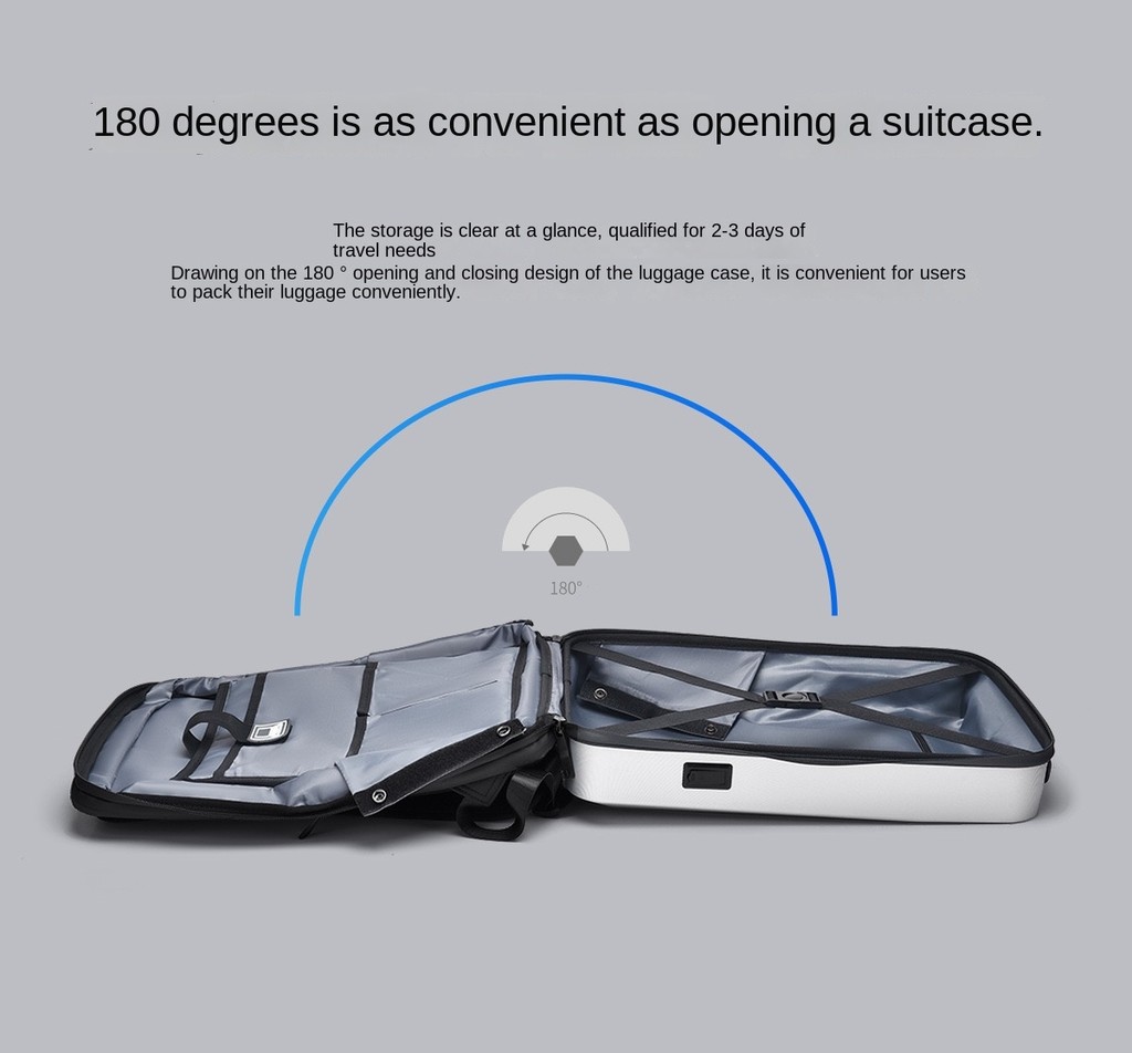 ZLGUBAY Expandable Hard Shell Laptop Backpack - 17 Inch Waterproof Anti-Theft Business Travel Bag With USB Port - View #5
