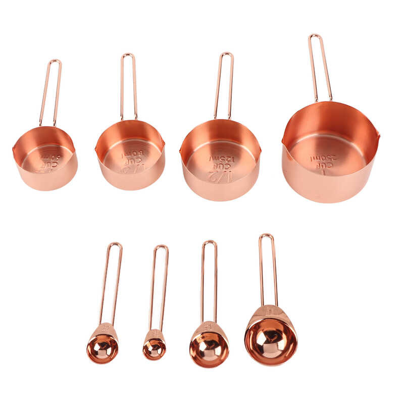 Measuring Stainless Steel Cup Spoon Set with Scales Baking Accessory ...
