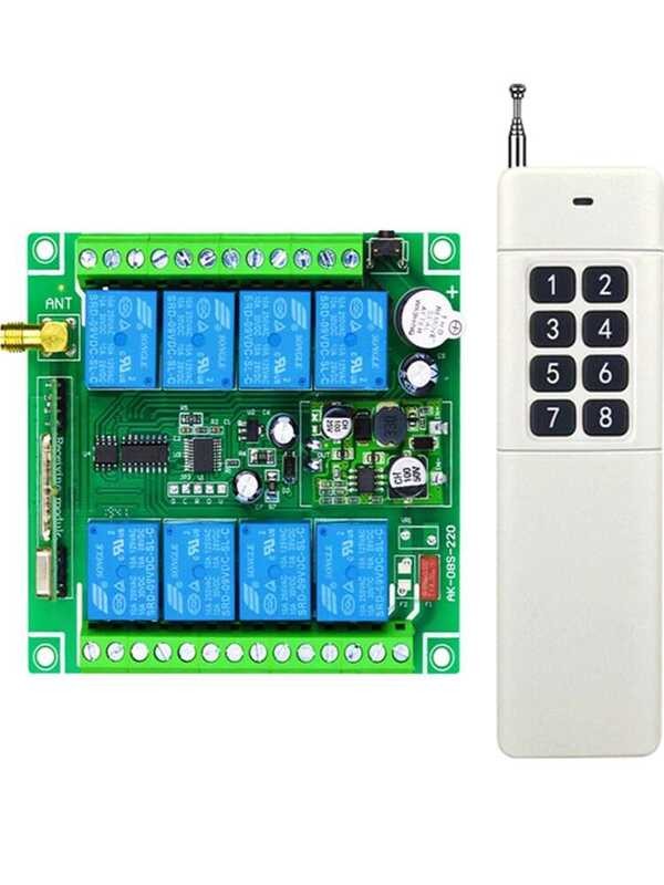 DC12-36V Industrial Eight-way Wireless Remote Long-distance Control LED ...