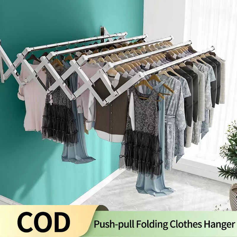 Sampayan 3/4/5 Foldable Stainless Wall Mounted Clothes Drying Rack ...