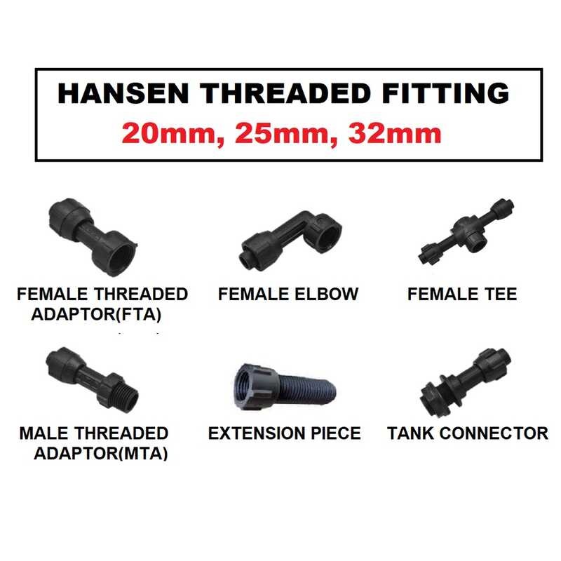 M [Loord SXVBGFRY 150] HANSEN Poly Threaded Pipe Fitting- Female/Male ...