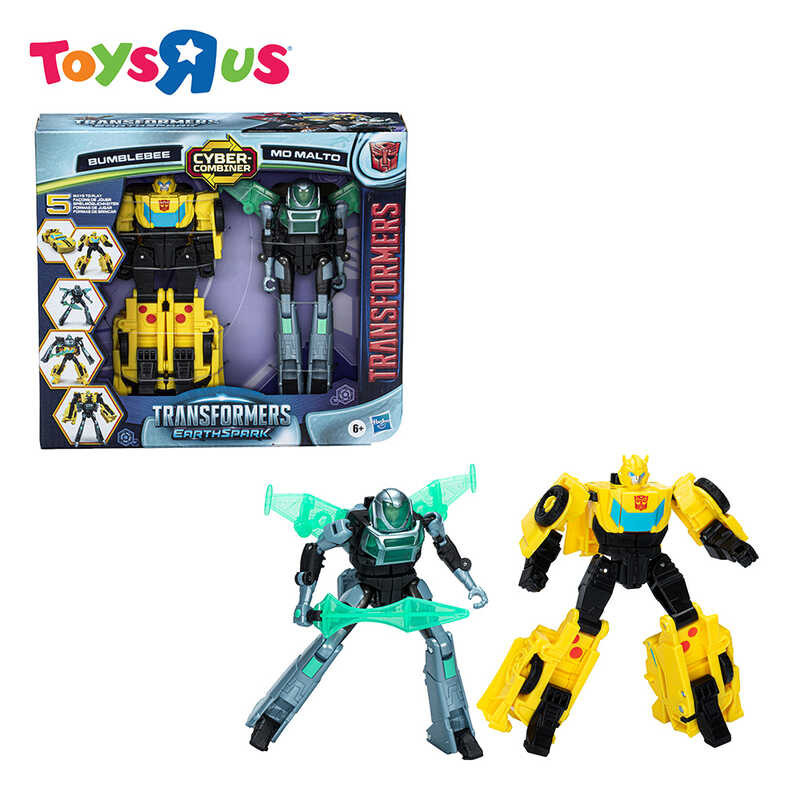 Transformers EarthSpark Cyber Combiner Bumblebee e Mo Malto F8439