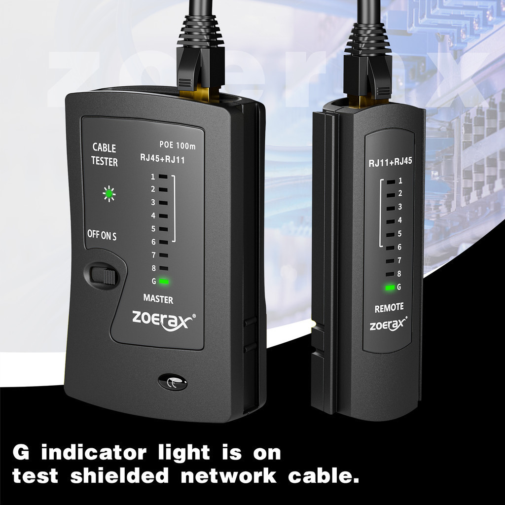 ZoeRax Network Ethernet Cable Tester for LAN RJ45 Cat5 Cat5e Cat6 Cat6a ...