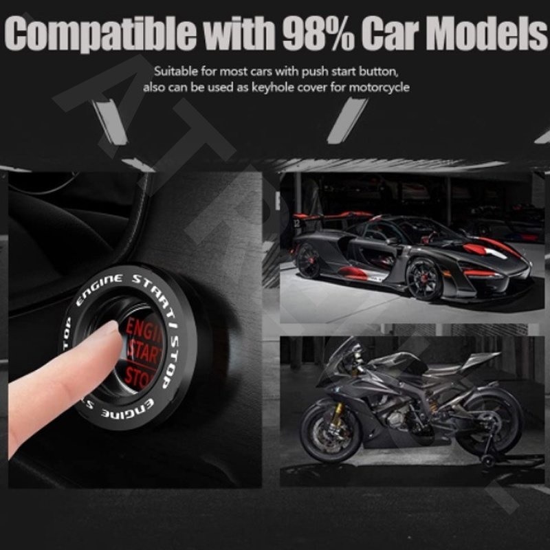 Toyota GR Sport Car Ignition Switch Ring Engine Start Stop Button Cover