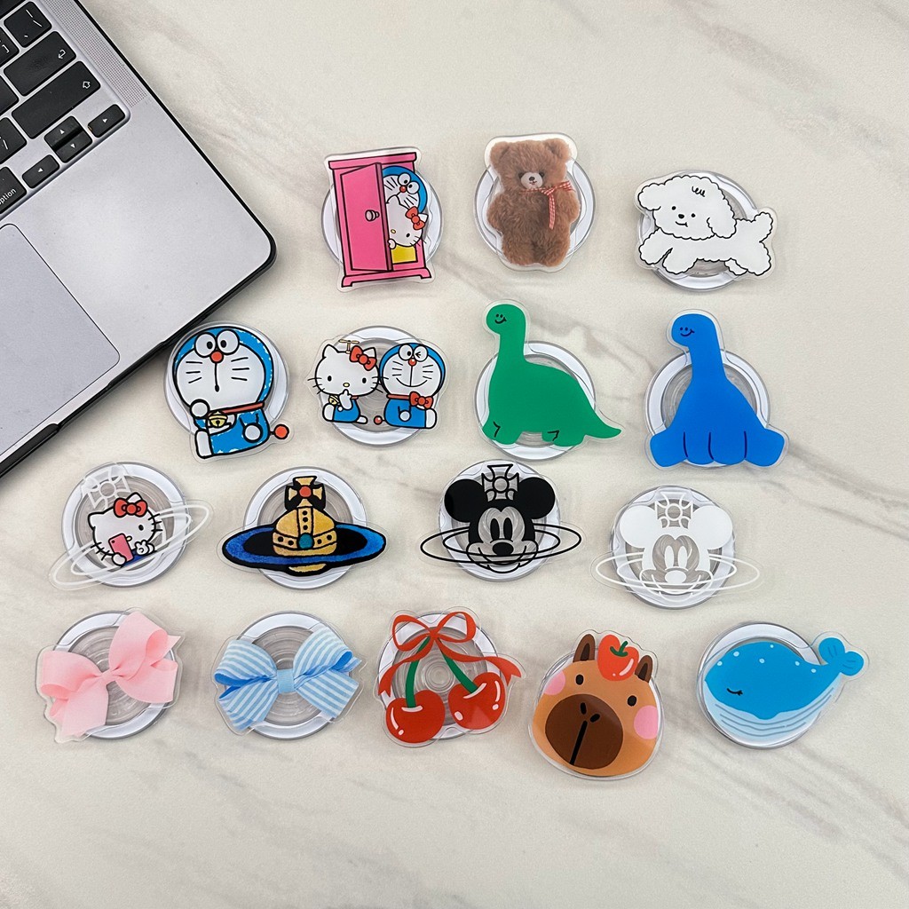 Magnetic Attraction Phone Holder Creative Stand Kickstand Cartoon ...