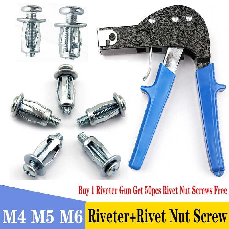 M4 M5 M6 Riveter Gun Rivets Tool With Jack Kit Petal Shape Metal Rivnut ...