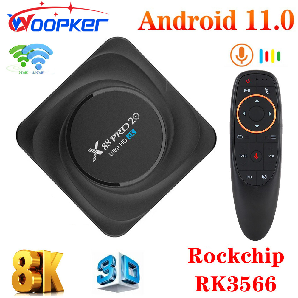 Smart TV Box Android 11 X88 Pro 20 8GB RAM 128GB ROM Rockchip RK3566 8K ...