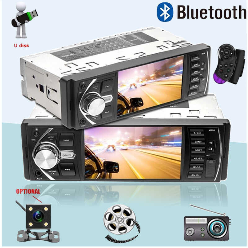 Radio 4.1inch 1Din Audio Stereo FM Bluetooth Steering Wheel Remote