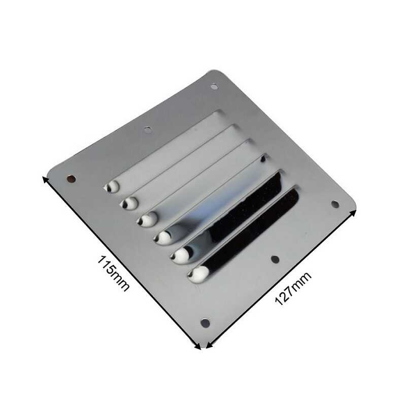 1Pcs ∮ Louvers Boat Marine 316 Stainless Steel Square Louvered Air Vent ...
