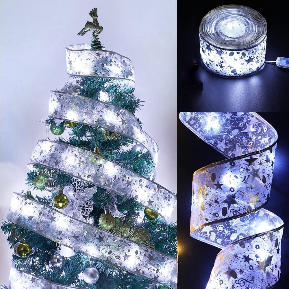 Christmas Ribbon Lights Christmas Fairy Lights for Weddings,New Year ...