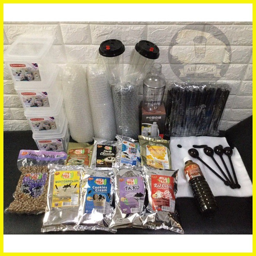 ☂ ♀ LEGIT Trial/Starter Milktea Package. Ready to operate (4Flavors