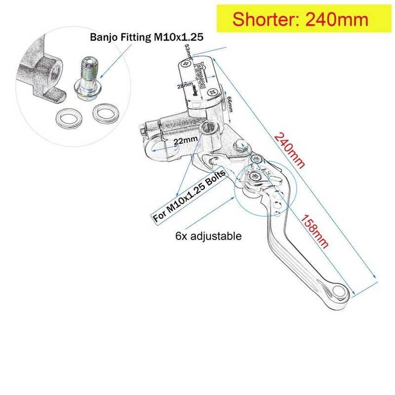 Clutch ☥ Brake Pump Kit Master Cyder Motorcycle lever Set Handlebar