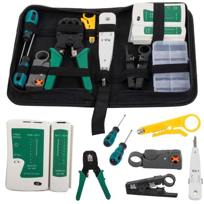 MAIA Network Cable Repair And Maintenance Tool Kit Rj45 Test Crimping ...