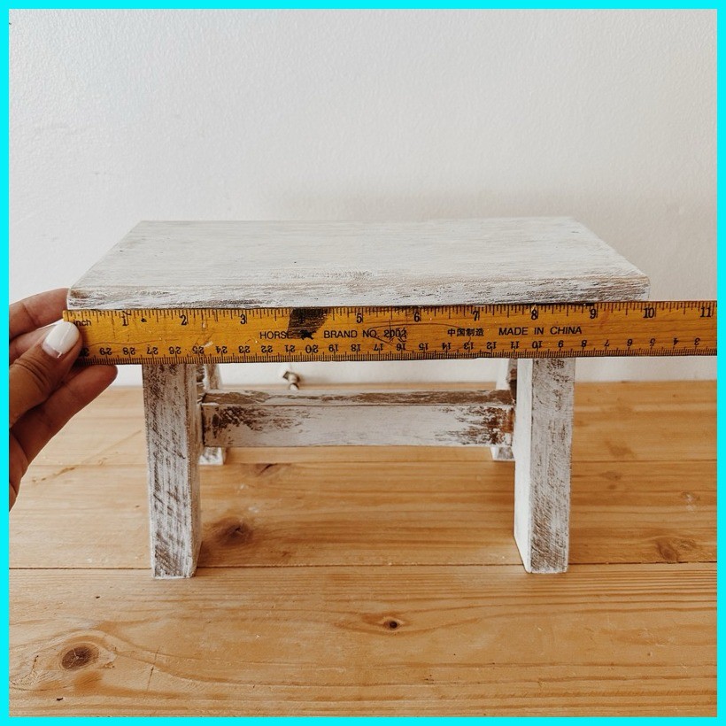 B&Co Wooden Small Bench Riser Decorative (Santiago) | Shopee Philippines