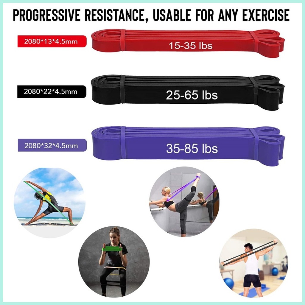 MT latex resistance powerbands pullups exercise pull-ups assist monster ...