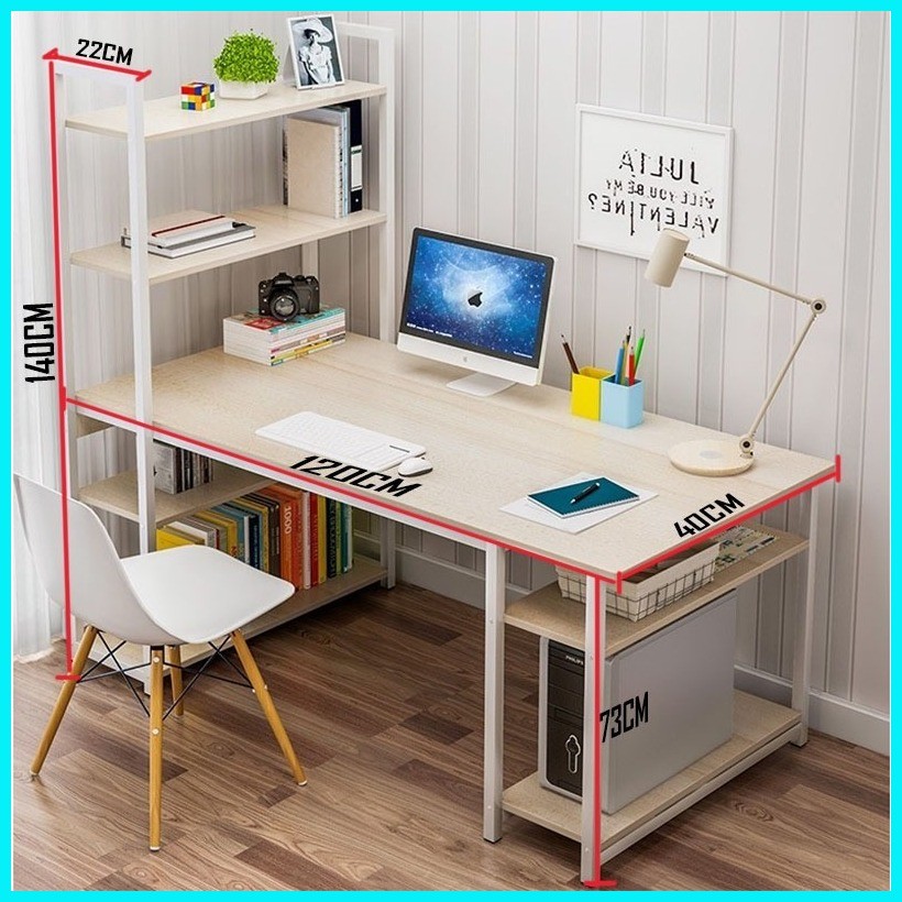 Steel Wood Table Computer Desk Furniture computer desk for student with ...