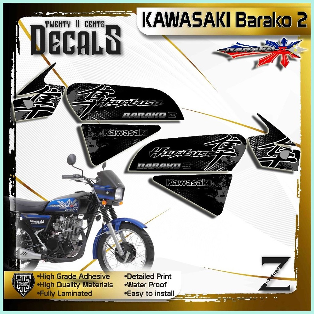 Kawasaki Barako 2 175 High-Quality Decals and Stickers Stock (hayabusa ...