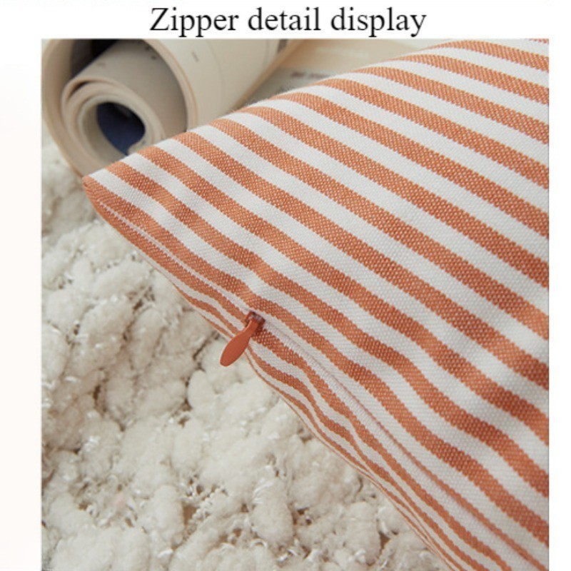 Striped Plaid Pillowcase Dustproof and Durable Cushion Cover 45x45cm