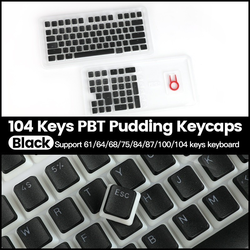 Pbt Pudding Full Set Keycaps Suitable For Royal Kludge All Keyboards ...
