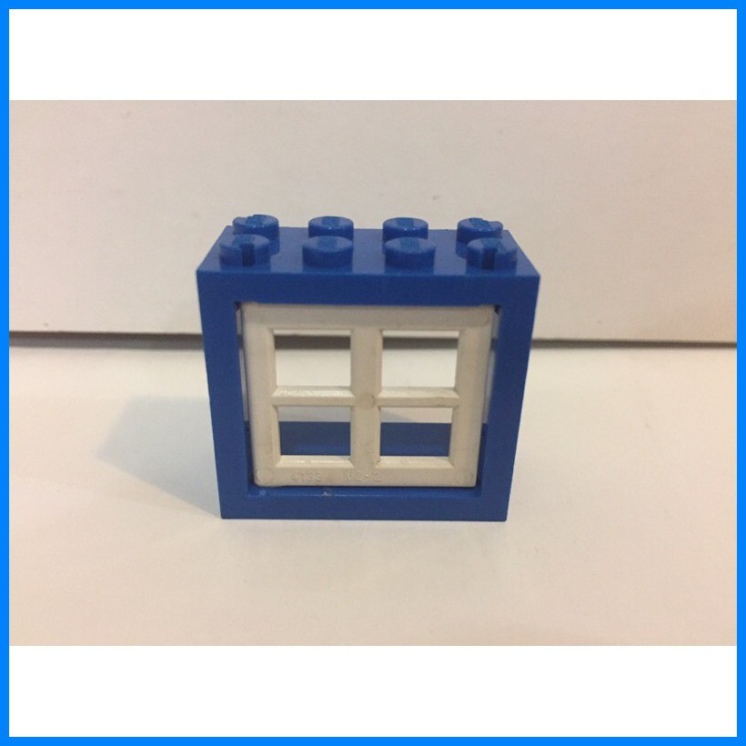 Authentic Lego Window 2 x 4 x 3 Frame with White Window 2 x 4 x 3 Pane ...