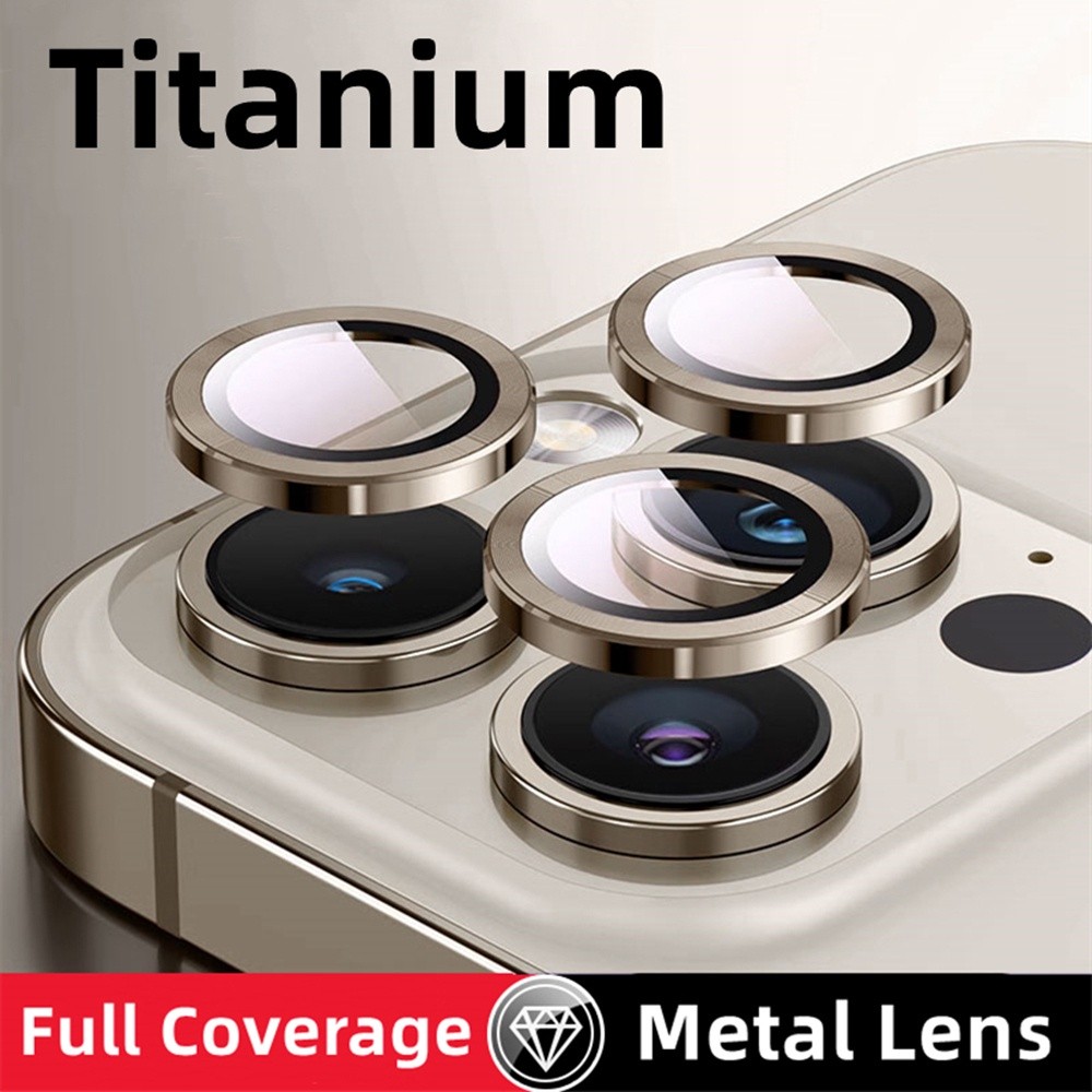 Titanium Color Camera Lens Protector For iPhone 16 15 14 13 12 11 Pro ...