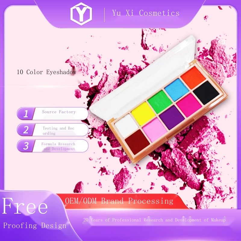 10 Color Eyeshadow Palette Eyeshadow Set WaterSoluble Body Paint Cream