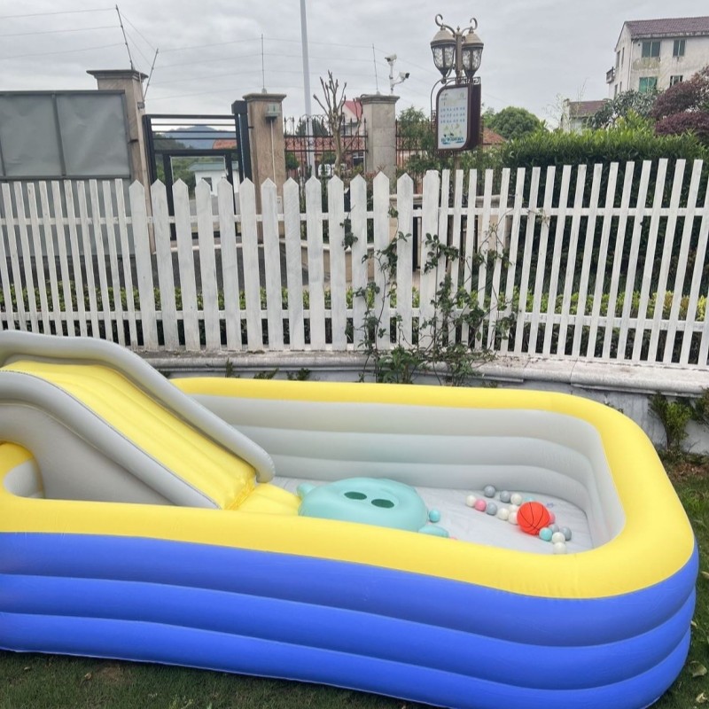 Foldable Inflatable Slide Inflatable Water Slide Use With Swimming Pool ...