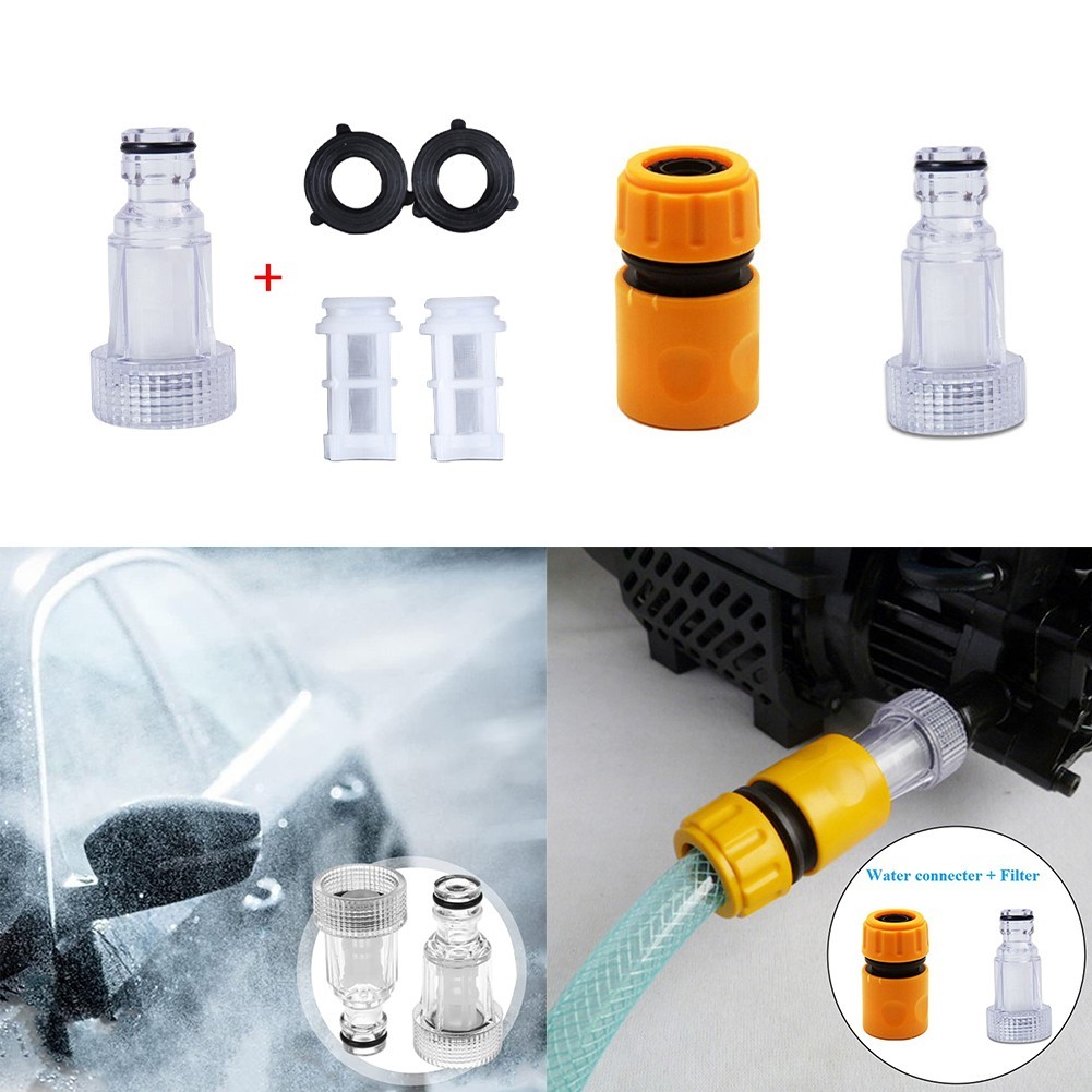 【OURLOVE】Car Washer Adapter Pressure Washer Water Connector Filter Set
