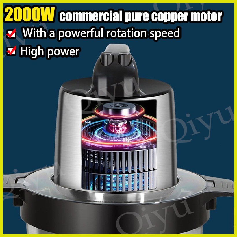 6L 2000W Meat Grinder Electric blender Food Processor Multifunctional