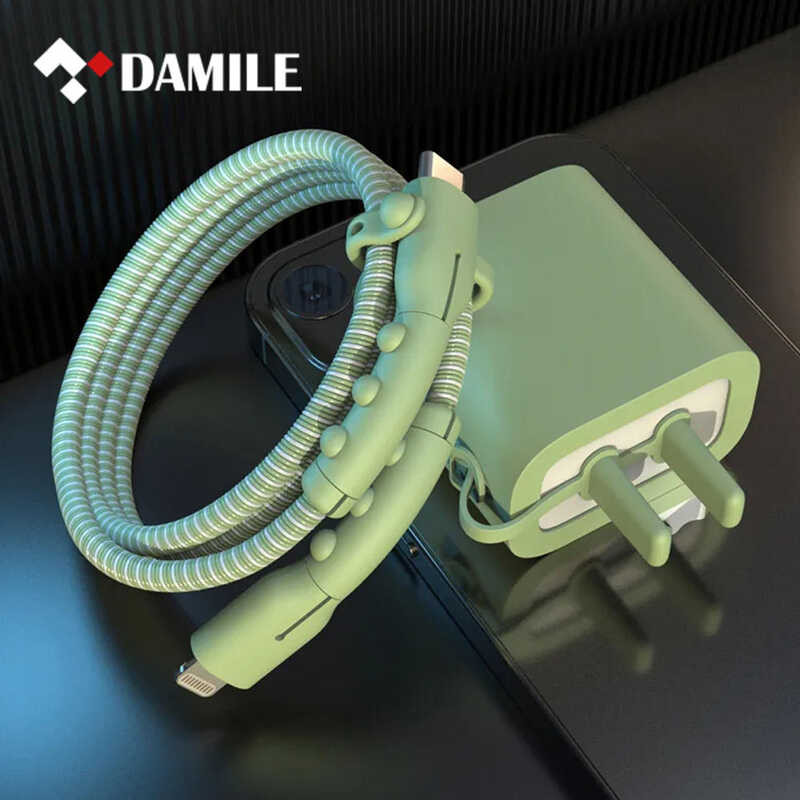 DAMILE Silicone Accessory USB Cable Protector Cord Protection Cover ...