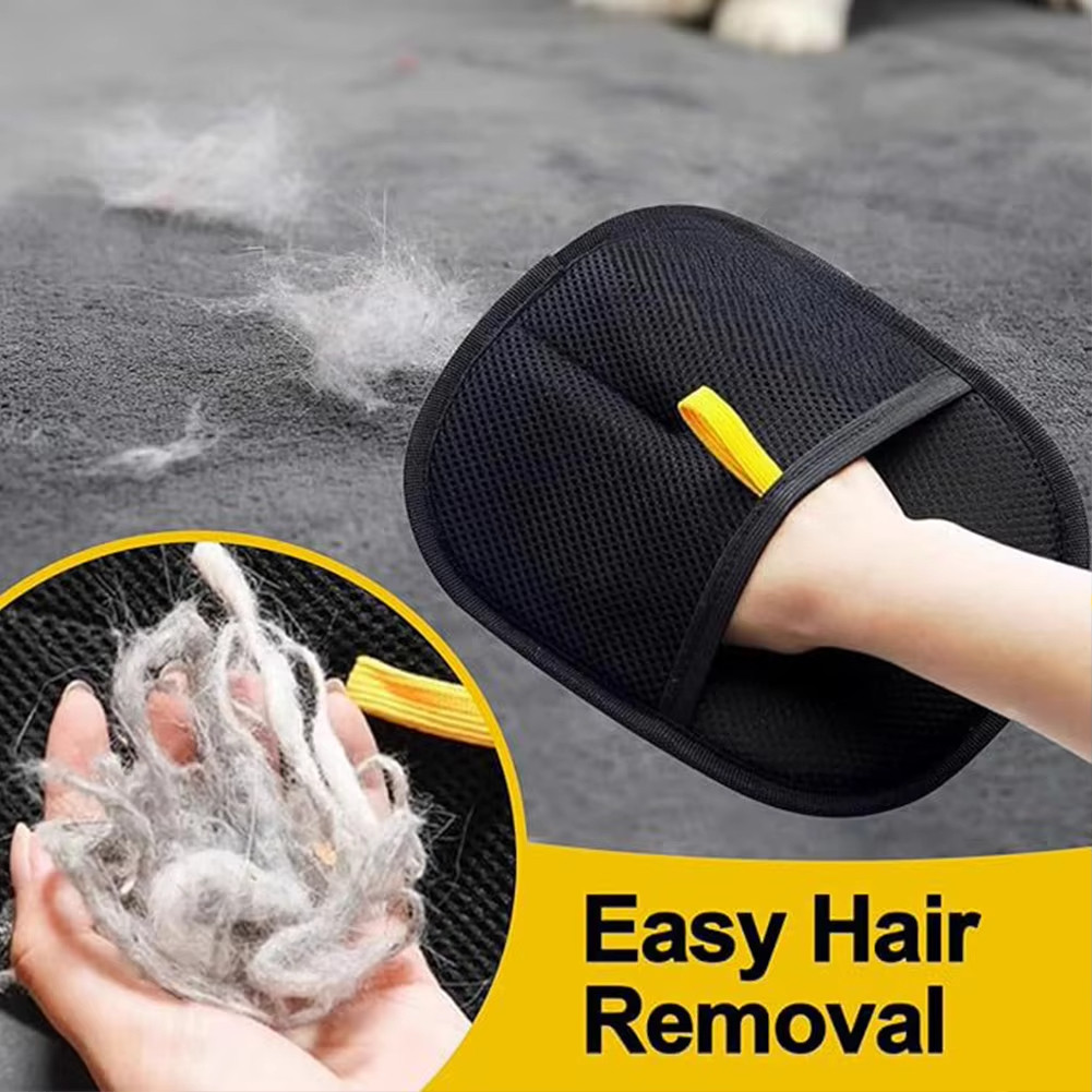 Pet Electrostatic Dehairing Gloves Cat Dog Two-way Brush Hair Remover ...
