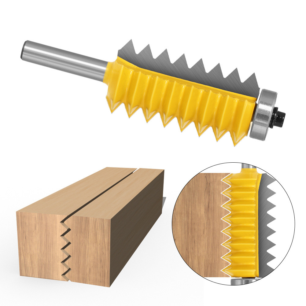Wavy Finger Joint Router Bit, 8mm Shank Tongue Groove Joinery Bit ...
