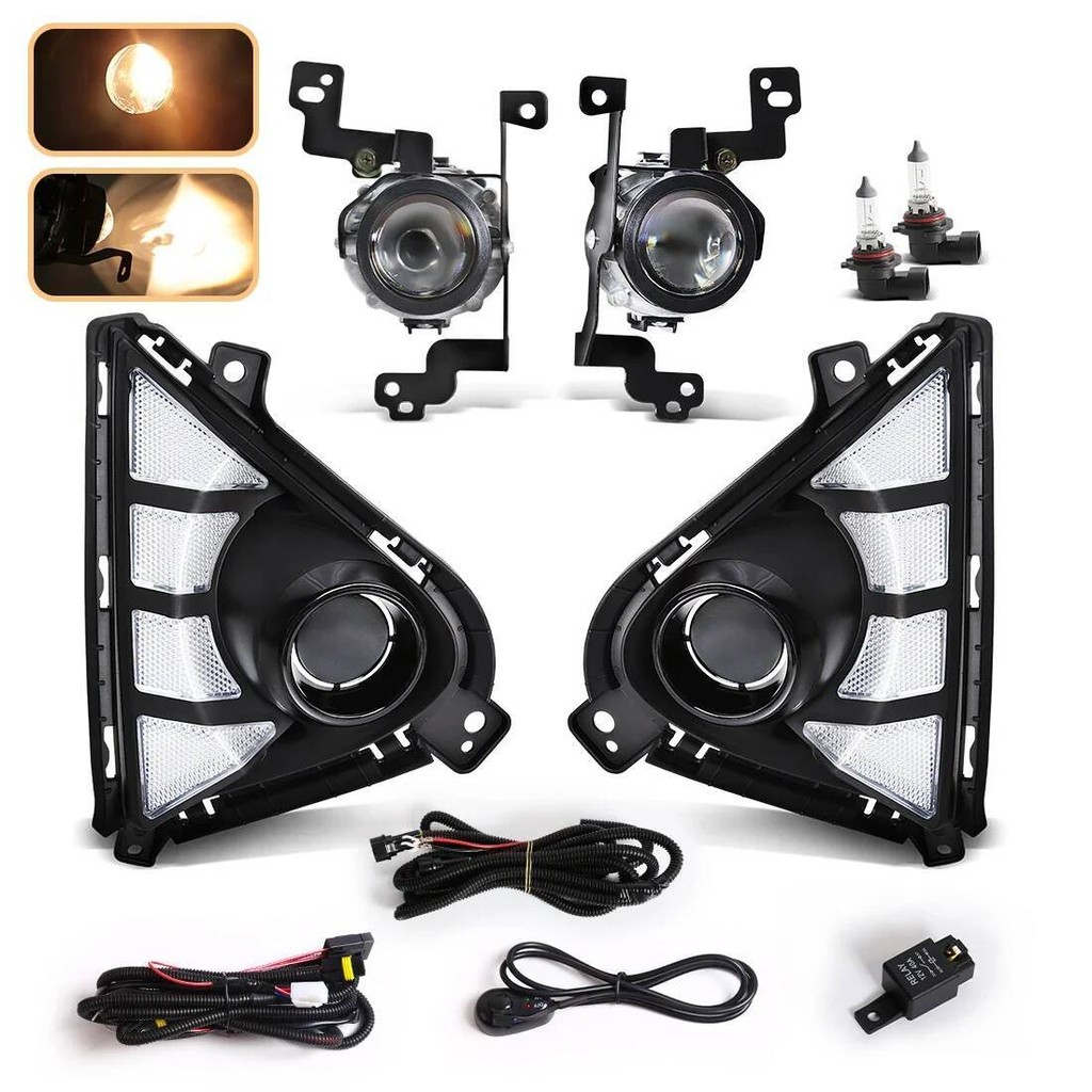 YLT Auto LED DRL Turn Signal Fog Lights For Hyundai Elantra 2016-2018 – White/Yellow/Blue