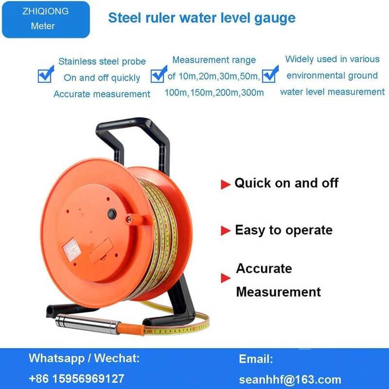 Portable Submersible Deep Well Level Gauge Steel Ruler Type Borehole ...