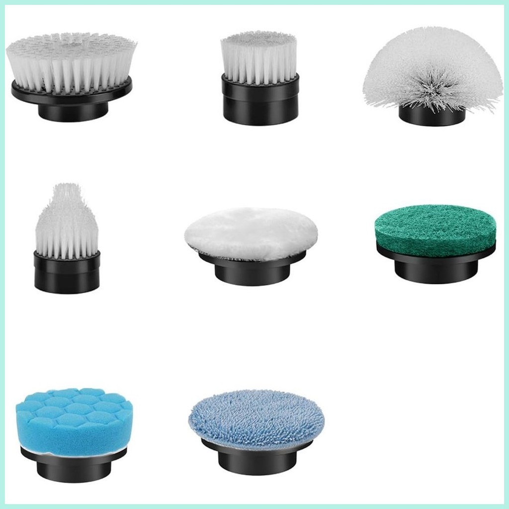 Battery Electric Tile Floor Scrubber Brushes Heads, 8-in-1 Electric ...
