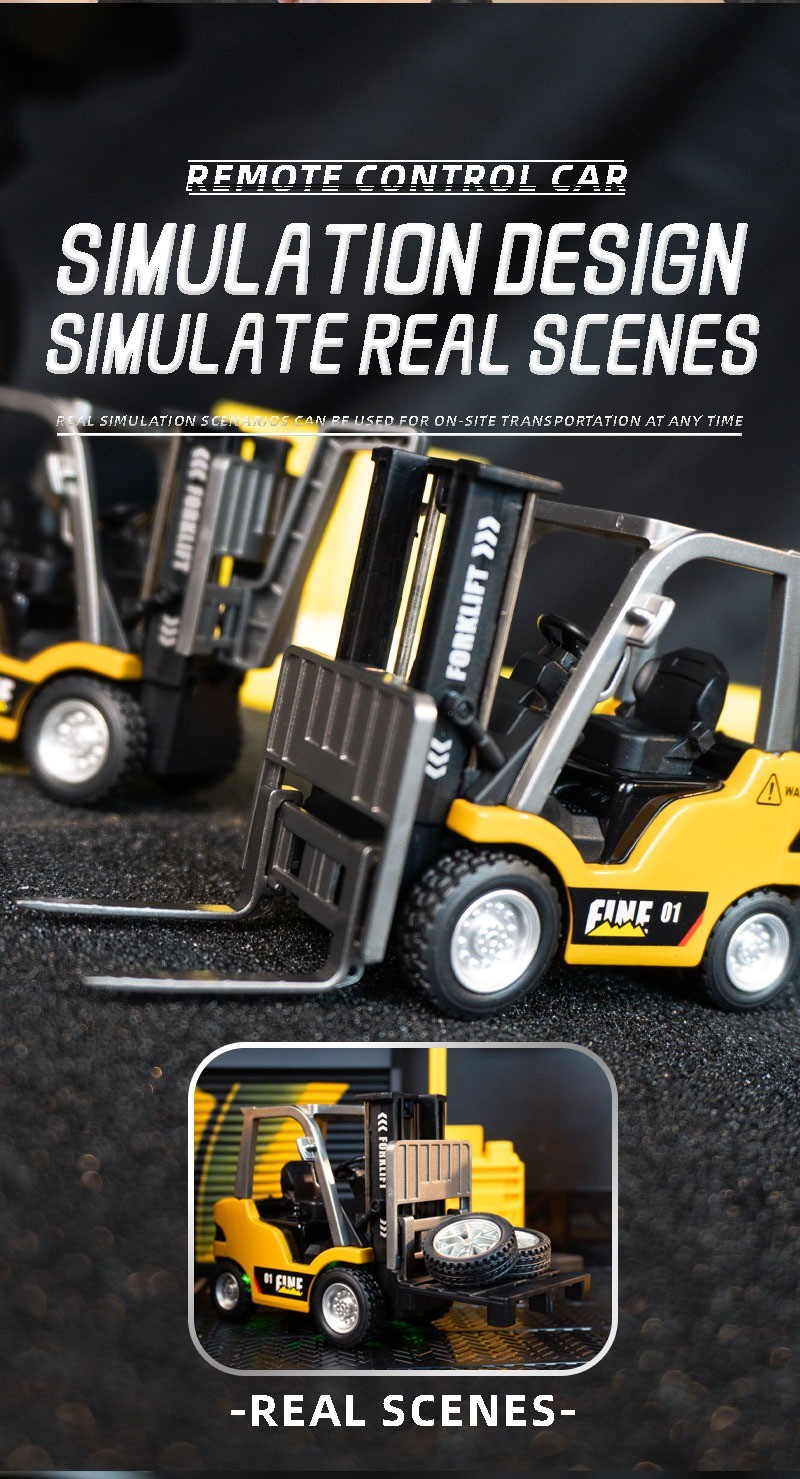 1:64 Scale Alloy Remote Control Forklift - Detailed Die-Cast ...